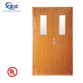 Chinese supplier EN certificate fire rated door interior wood fireproof solid wood door for hotels bedrooms